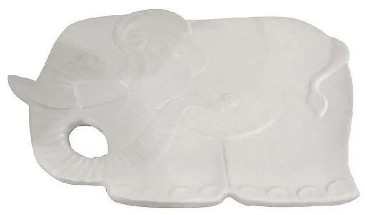 Διακοσμητικός Δίσκος Ελέφαντας 33cm White ROD101K3 Espiel Κεραμικό