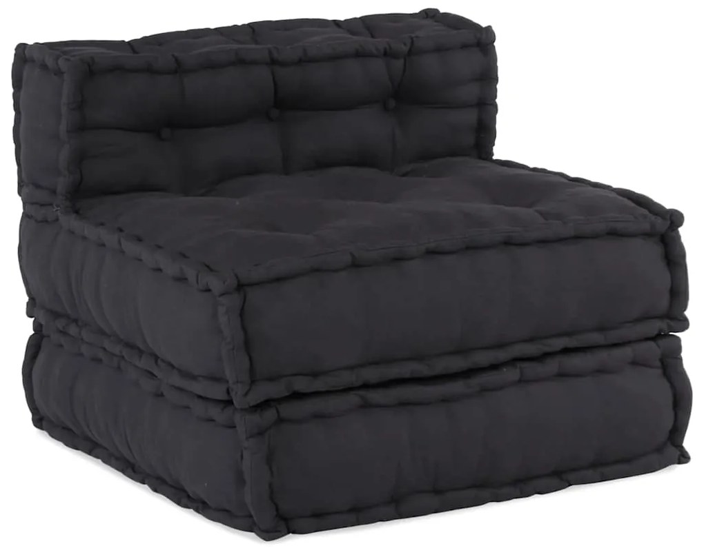 vidaXL Modular Pouffes 4 τεμάχια Ανθρακί Ύφασμα