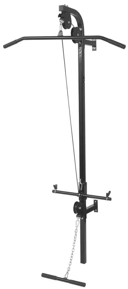 vidaXL Power Tower Επιτοίχιο με Σετ Μπάρας και Αλτήρες 60,5 κ.