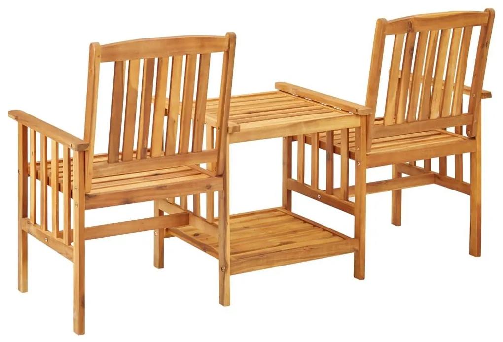 Καρέκλες Κήπου με Τραπέζι 159 x 61 x 92 εκ. Μασίφ Ξύλο Ακακίας - Καφέ