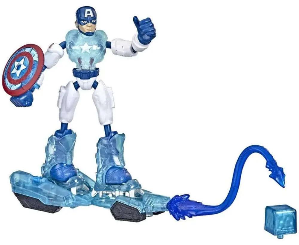 Φιγούρα Δράσης Marvel Avengers Bend And Flex Missions Captain America 2 σε 1 F5866 Blue Hasbro