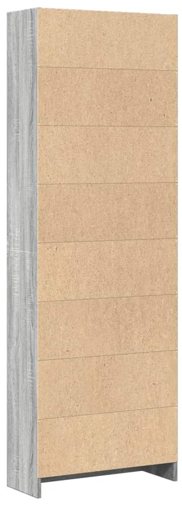 vidaXL Βιβλιοθήκη Γκρι Sonoma 60x24x176 εκ. από Επεξεργασμένο Ξύλο