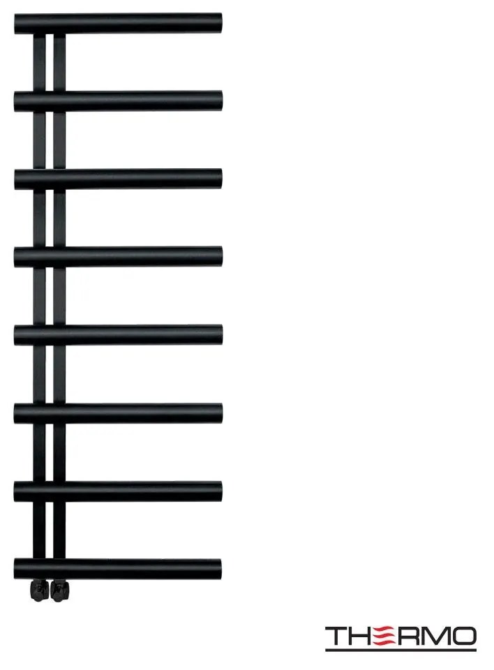 Thermo Accent Θερμαινόμενη πετσετοκρεμάστρα 138x50cm Silk Black ΔΕΝ ΠΕΡΙΛΑΜΒΑΝΤΟΝΤΑΙ ΔΙΑΚΟΠΤΕΣ &amp; ΑΝΤΙΣΤΑΣΕΙΣ