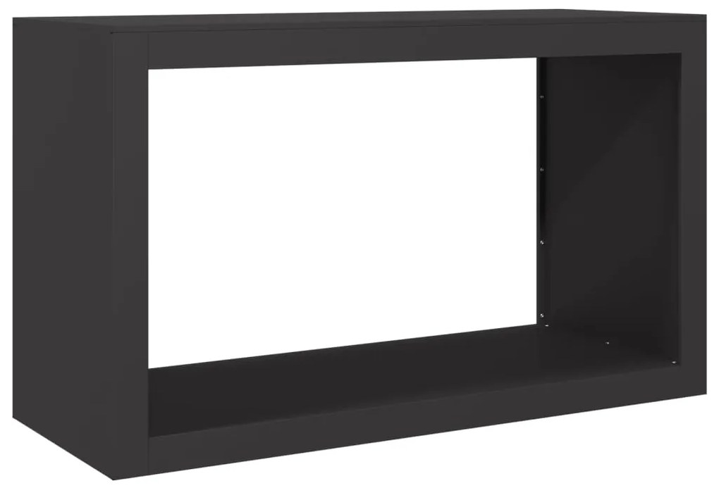 vidaXL Ράφι Καυσόξυλων Μαύρο 100x40x60 εκ. Ατσάλινο