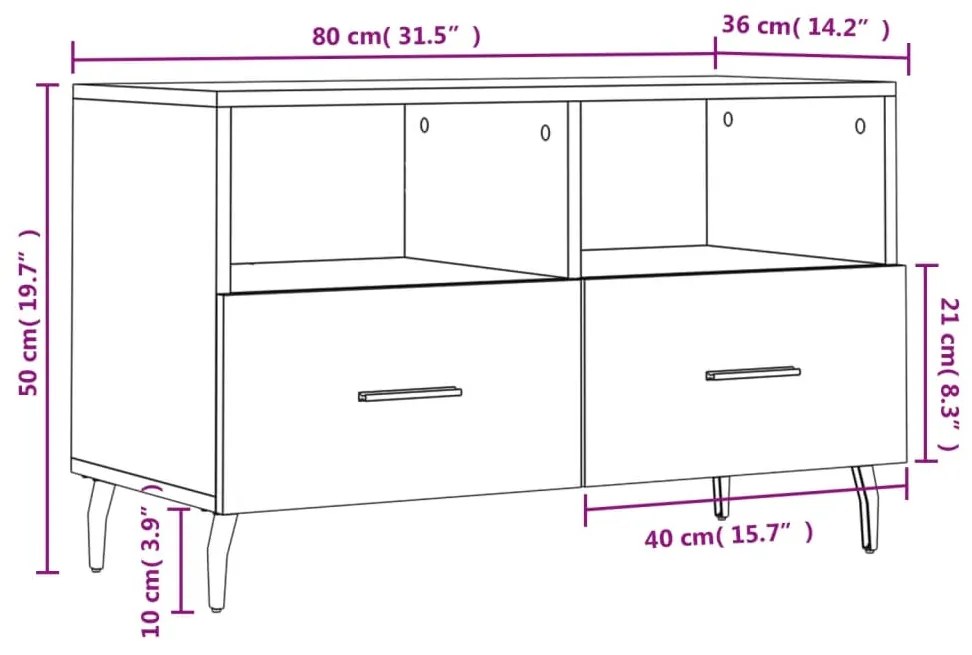 ΈΠΙΠΛΟ ΤΗΛΕΟΡΑΣΗΣ ΓΚΡΙ ΣΚΥΡΟΔΕΜΑΤΟΣ 80X36X50 ΕΚ. ΕΠΕΞΕΡΓ. ΞΥΛΟ 828992