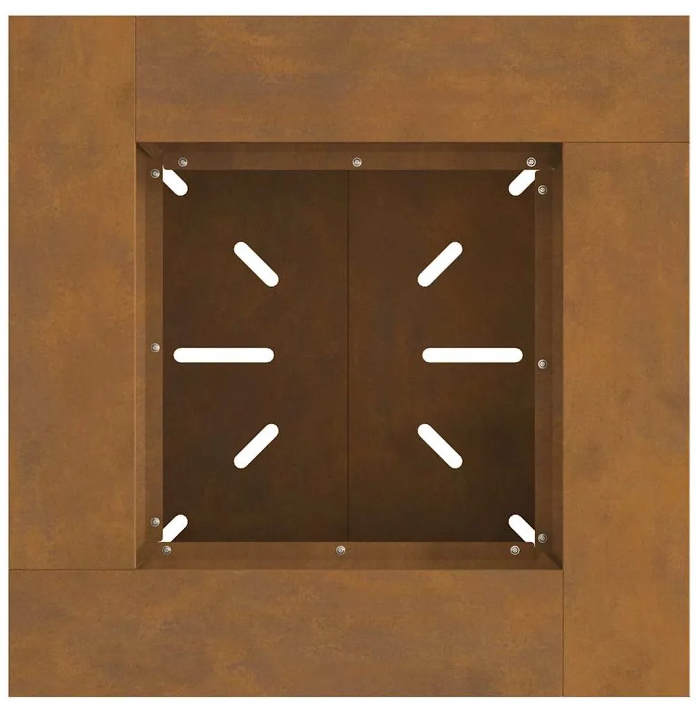 vidaXL Φωτιά Πυρήνα 60x60x50 εκ Καιρικά Ανθεκτικός Χάλυβας