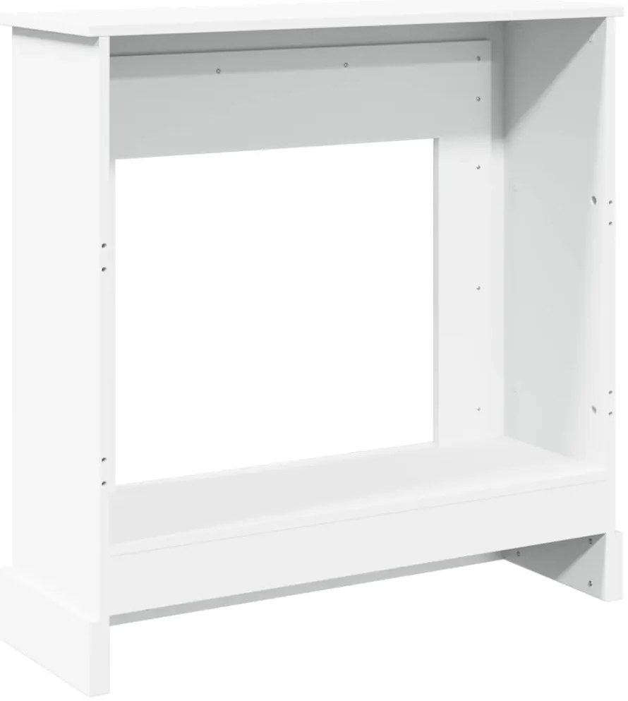 vidaXL Πλαίσιο Τζακιού Λευκό 90x30x90 εκ. από Επεξ. Ξύλο