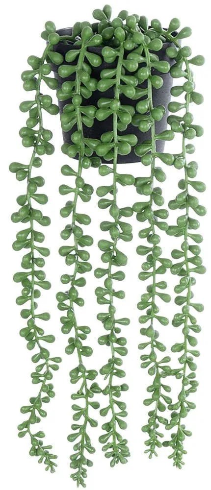 Τεχνητό Κρεμαστό Φυτό Lover's Tears 20878 Φ12x40cm Green GloboStar Polyethylene