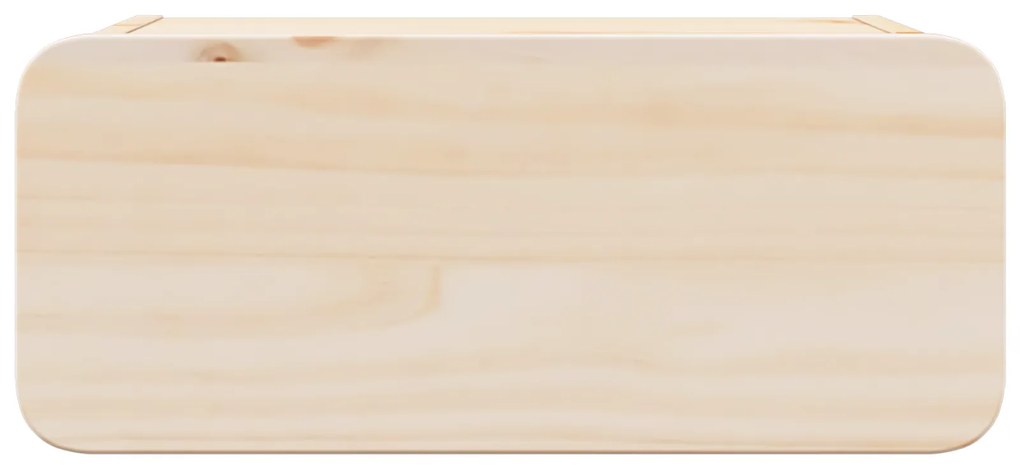 vidaXL Κομοδίνο με συρτάρι Καφέ 39 x 34 x 16.5 εκ. Μασίφ ξύλο πεύκου