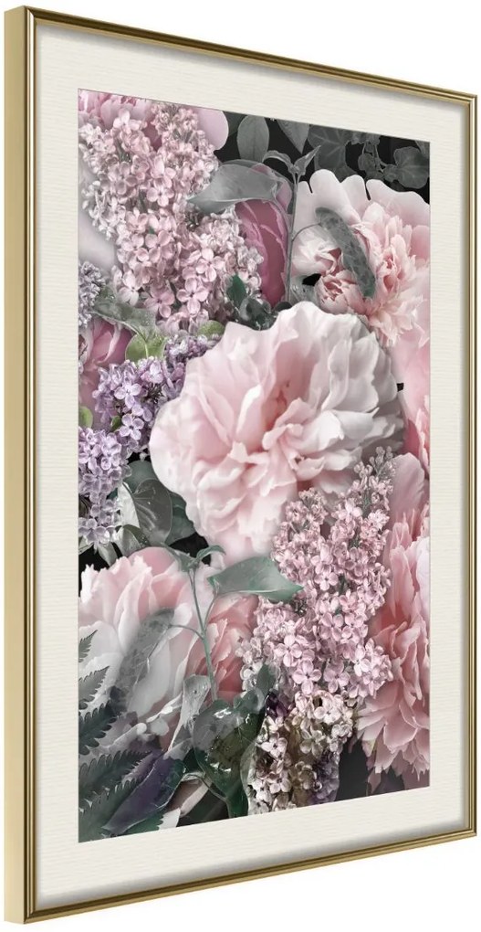 Αφίσα - Floral Life - 20x30 - Χρυσό - Με πασπαρτού