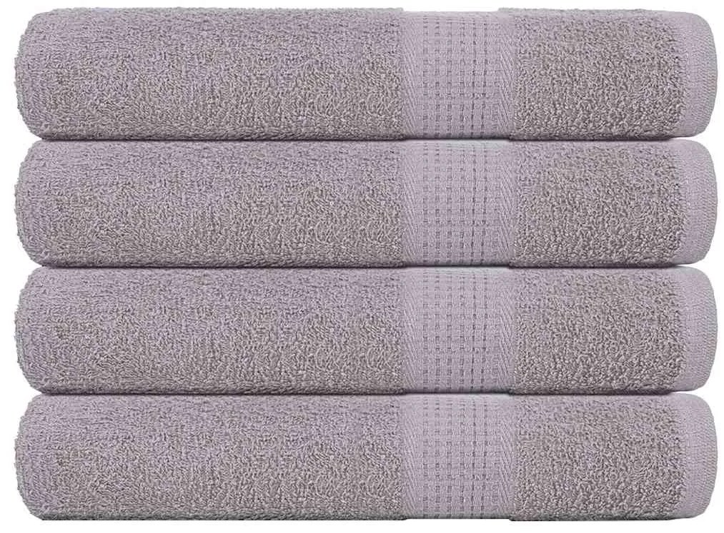 vidaXL Πετσέτες 4 τεμάχια Γκρι 100x200 εκ. 360 γρ/μ² 100% βαμβάκι