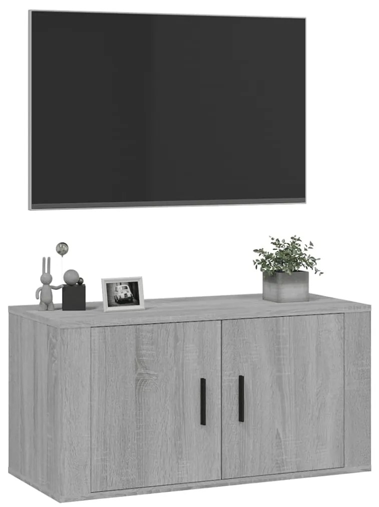 vidaXL Έπιπλα Τηλεόρασης Επιτοίχια Sonoma Δρυς 80x34,5x40 εκ