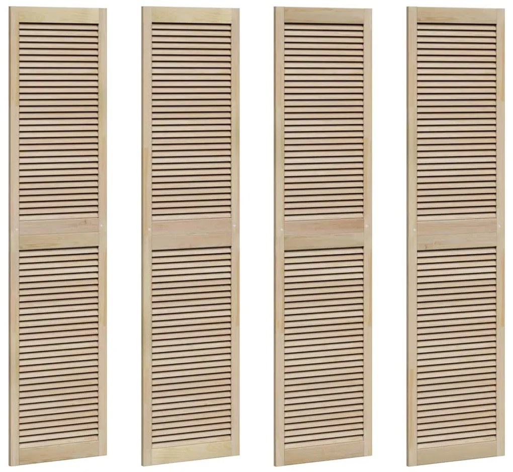 vidaXL Πόρτες Ντουλάπας με πόρτα 4 pcs Καφέ 201 x 49.5 x 2.1 εκ