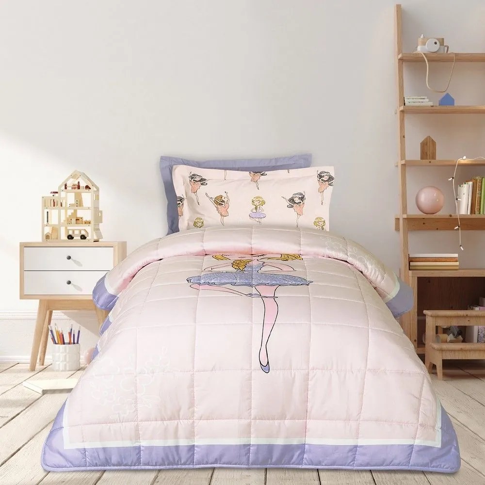 Πάπλωμα Παιδικό 4913 Pink-Lilac Das Home Μονό 160x220cm Microfiber