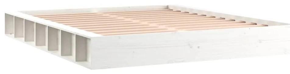 vidaXL Πλαίσιο Κρεβατιού Λευκό 160 x 200 εκ. από Μασίφ Ξύλο