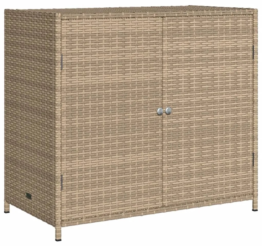 Ντουλάπι Αποθήκευσης Κήπου Beige 83x45x76 εκ. Συνθετικό Ρατάν - Μπεζ