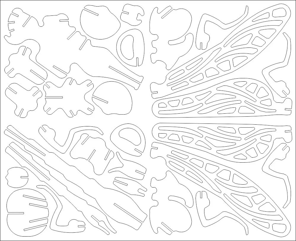 Intra απο ξύλο plywood 3mm-4mm πάχος - Drachenfliege Puzzle 2mm Δίασταση 30x30 cm Intraeaxys-r1znpn1l