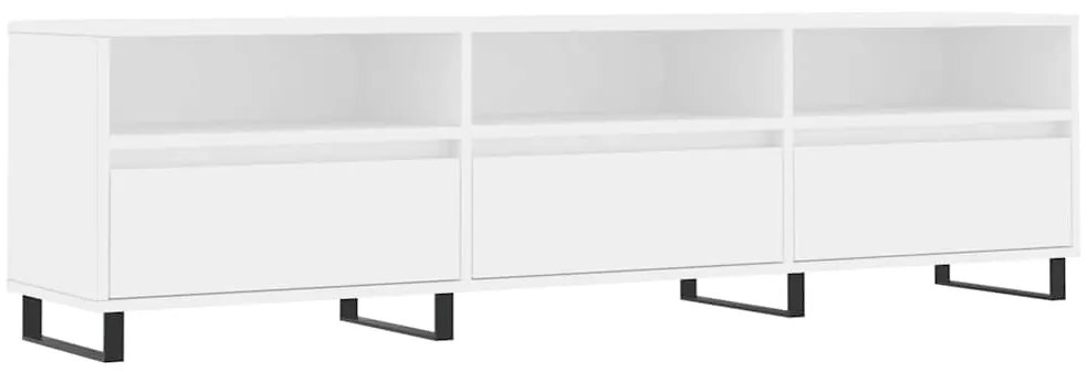 vidaXL Έπιπλο Τηλεόρασης Λευκό 150x30x44,5 εκ. Επεξεργασμένο Ξύλο