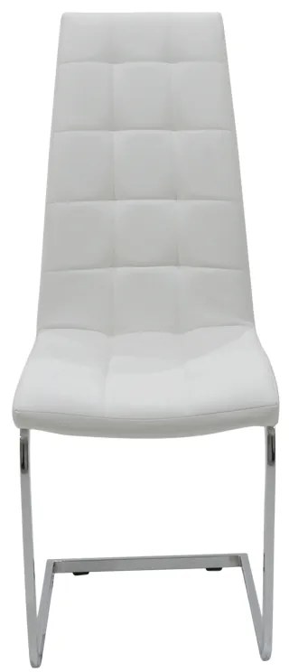 Καρέκλα Darrell pakoworld PU λευκό-βάση χρωμίου | Συσκευασία 2 τμχ