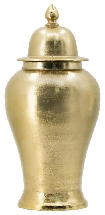 Artekko Trophy Διακοσμητικό Βάζο/Δοχείο με Καπάκι Αλουμίνιο Χρυσό (25x25x53)cm Artekko 44965