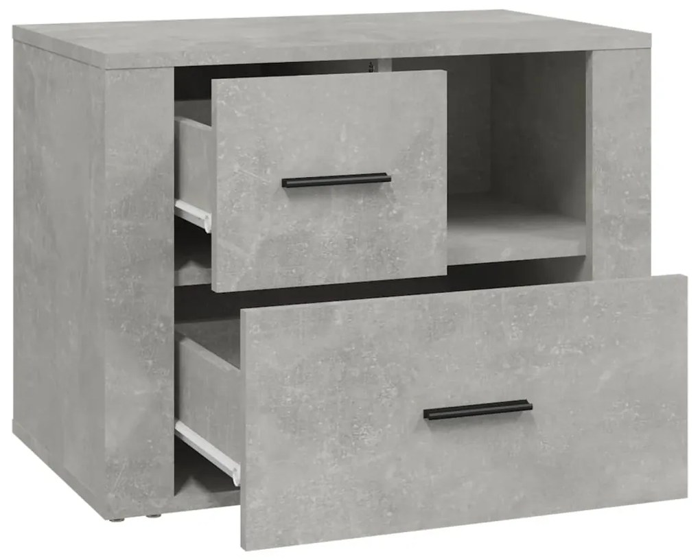 vidaXL Κομοδίνο Γκρι Σκυρ. 60x36x45 εκ. από Επεξεργασμένο Ξύλο