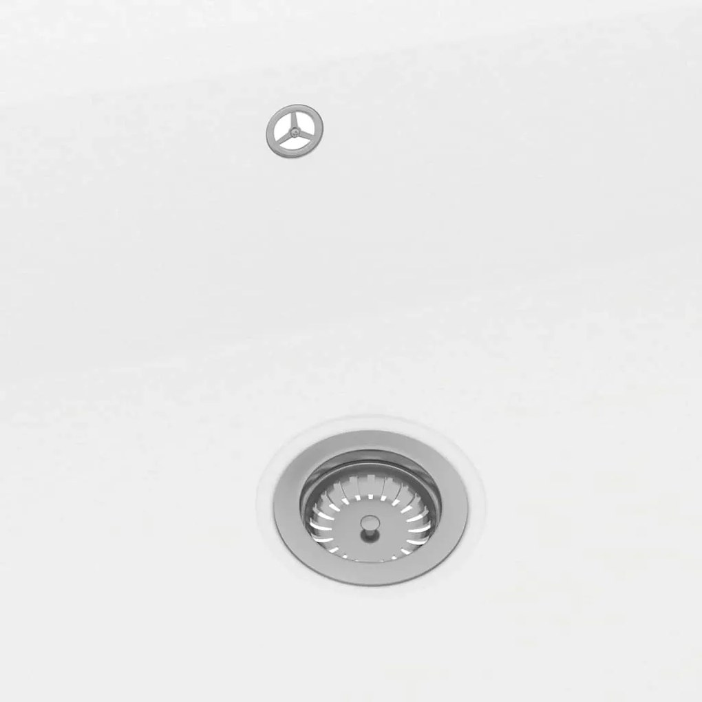 vidaXL Σιντρινο κουζίνας Λευκό 79 x 50 x 31 εκ. Γρανίτης