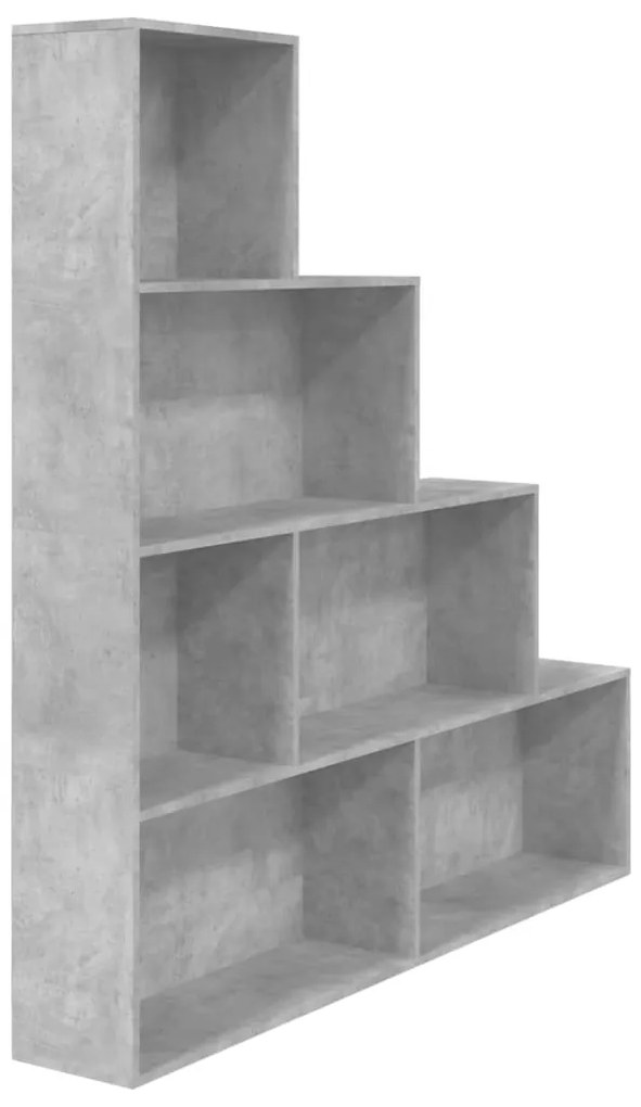 vidaXL Βιβλιοθήκη/Διαχωριστικό Γκρι Σκυροδ. 155x24x160 εκ. Επεξ. Ξύλο