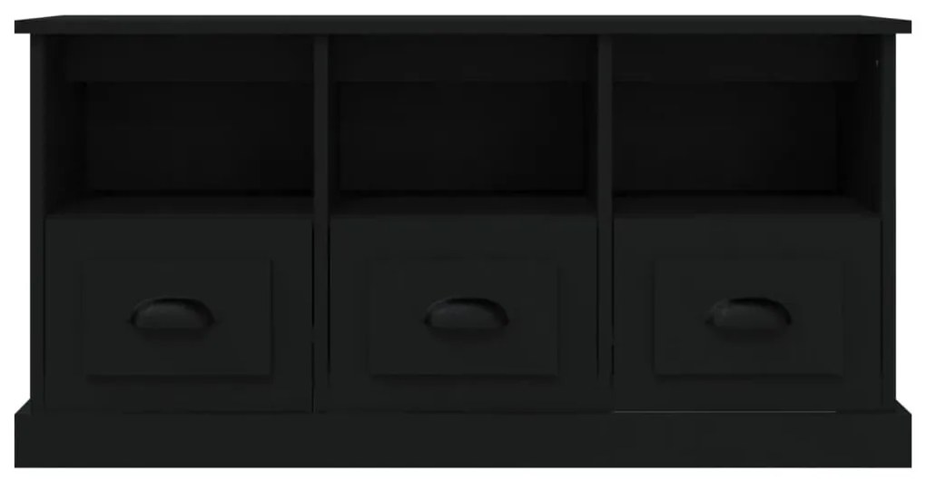 Έπιπλο Τηλεόρασης Μαύρο 100x35x50 εκ. Επεξ. Επεξεργασμένο Ξύλο - Μαύρο