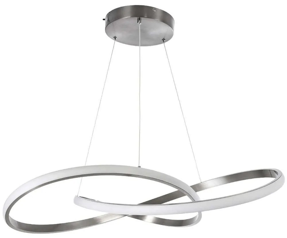 Φωτιστικό Οροφής Με Τηλεχειριστήριο Dexter 60915 Φ73cm Dim Led 10080lm 90W Nickel GloboStar