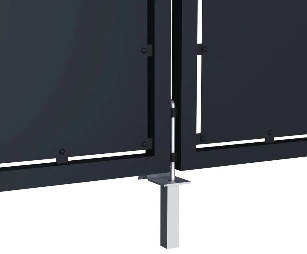 vidaXL Πόρτα Κήπου Ατσάλινη 350x100 εκ. Ανθρακί