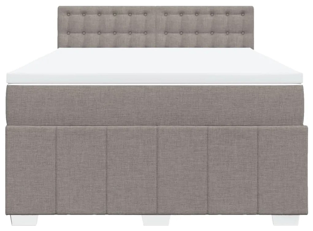 ΚΡΕΒΑΤΙ BOXSPRING ΜΕ ΣΤΡΩΜΑ TAUPE 160X200 ΕΚ. ΥΦΑΣΜΑΤΙΝΟ 3289437