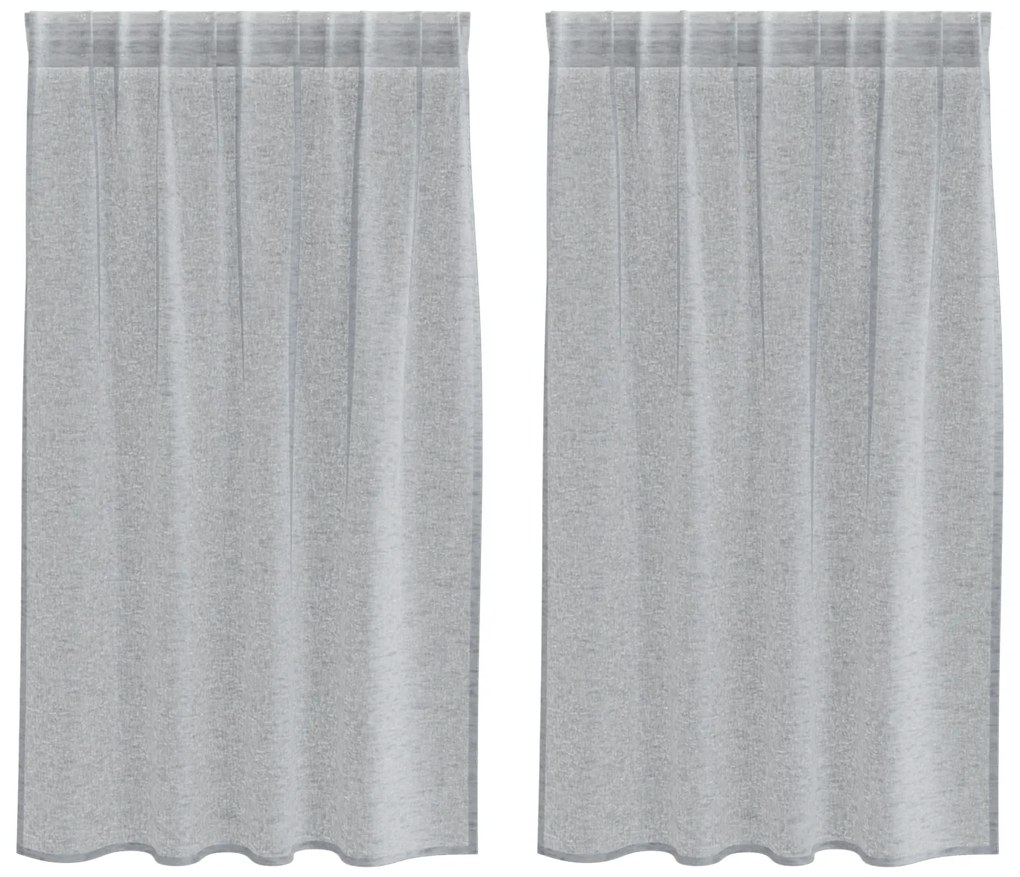 vidaXL Κουρτίνες 2 pcs Σκούρο γκρι 140 x 140 εκ. Πολυεστέρας