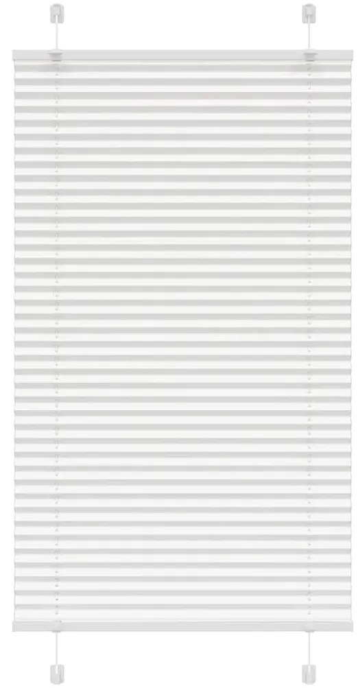 vidaXL Πλισέ περσίδα Λευκό 80x100 cm Πλάτος υφάσματος 79,4 cm