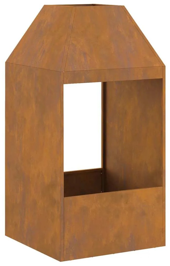 vidaXL Φωτιά Καφέ 50 x 50 x 100 cm Ατσάλι σκληρυθέν στον αέρα