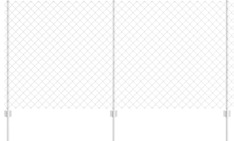 vidaXL Τεντώτο με στήριγμα Ασημί 1,2 x 10 m Ατσάλι