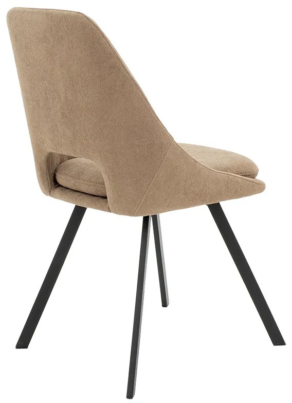 Καρέκλα Initiate pakoworld ύφασμα καφέ-πόδι μαύρο