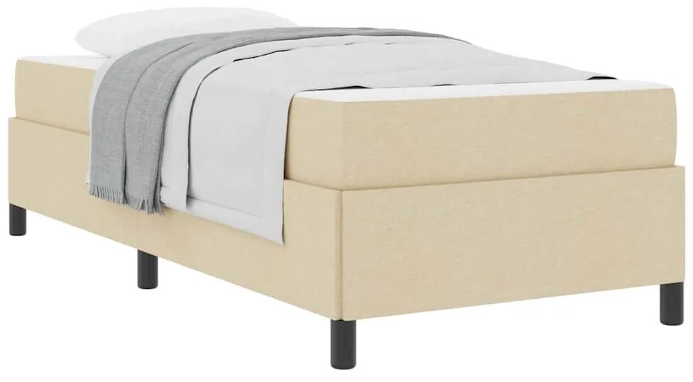 vidaXL Κρεβάτι με ελατήρια Κρέμα 100 x 200 cm