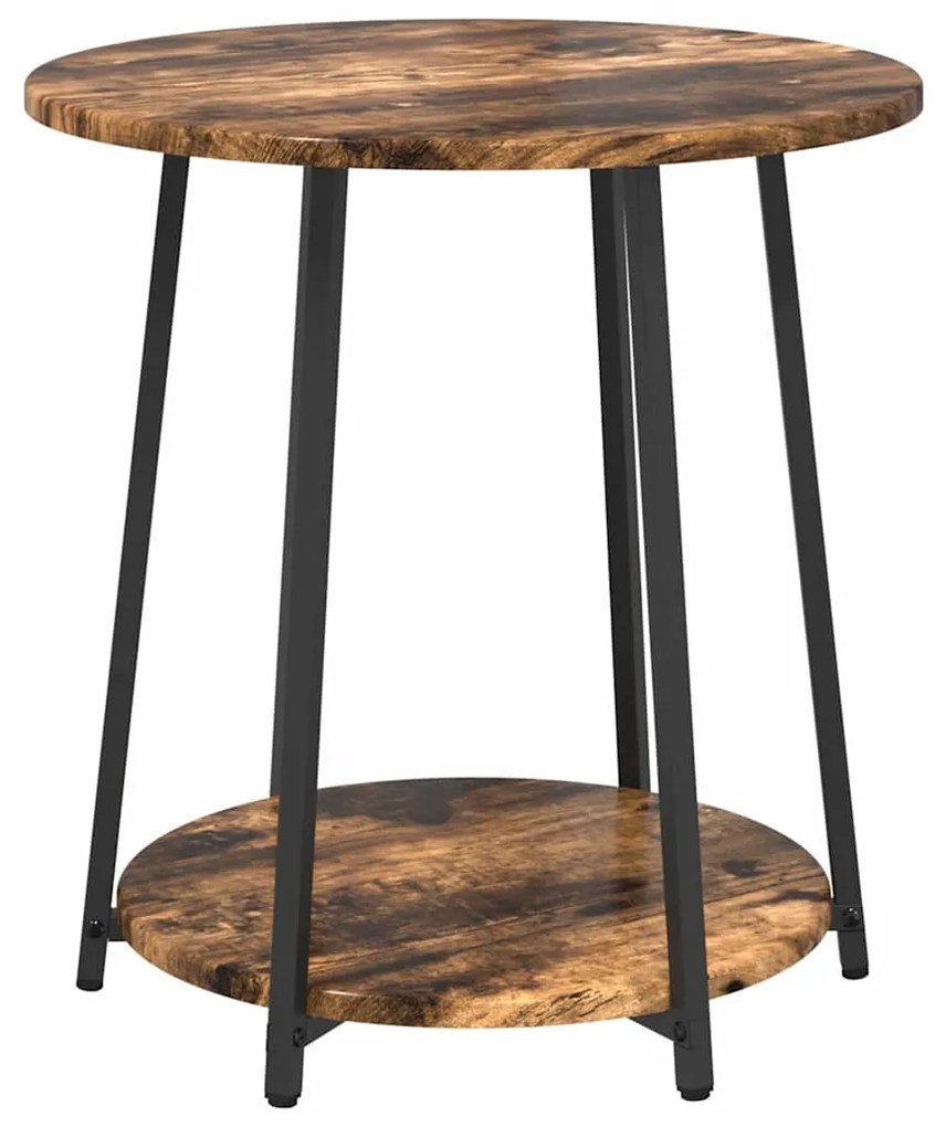 vidaXL Σετ βοηθητικά τραπεζάκια 2 pcs Καπνιστή βελανιδιά και Μαύρο