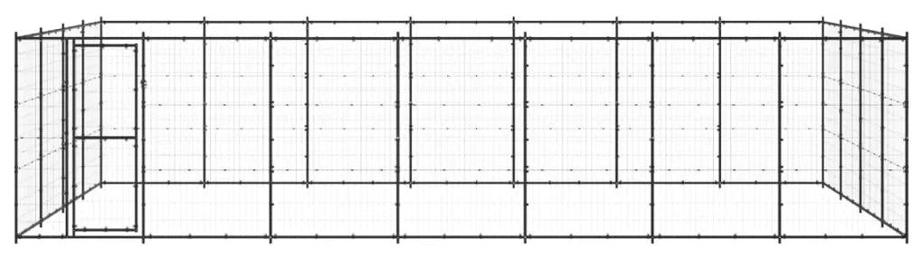 vidaXL Κλουβί Σκύλου Εξωτερικού Χώρου 33,88 μ² από Ατσάλι