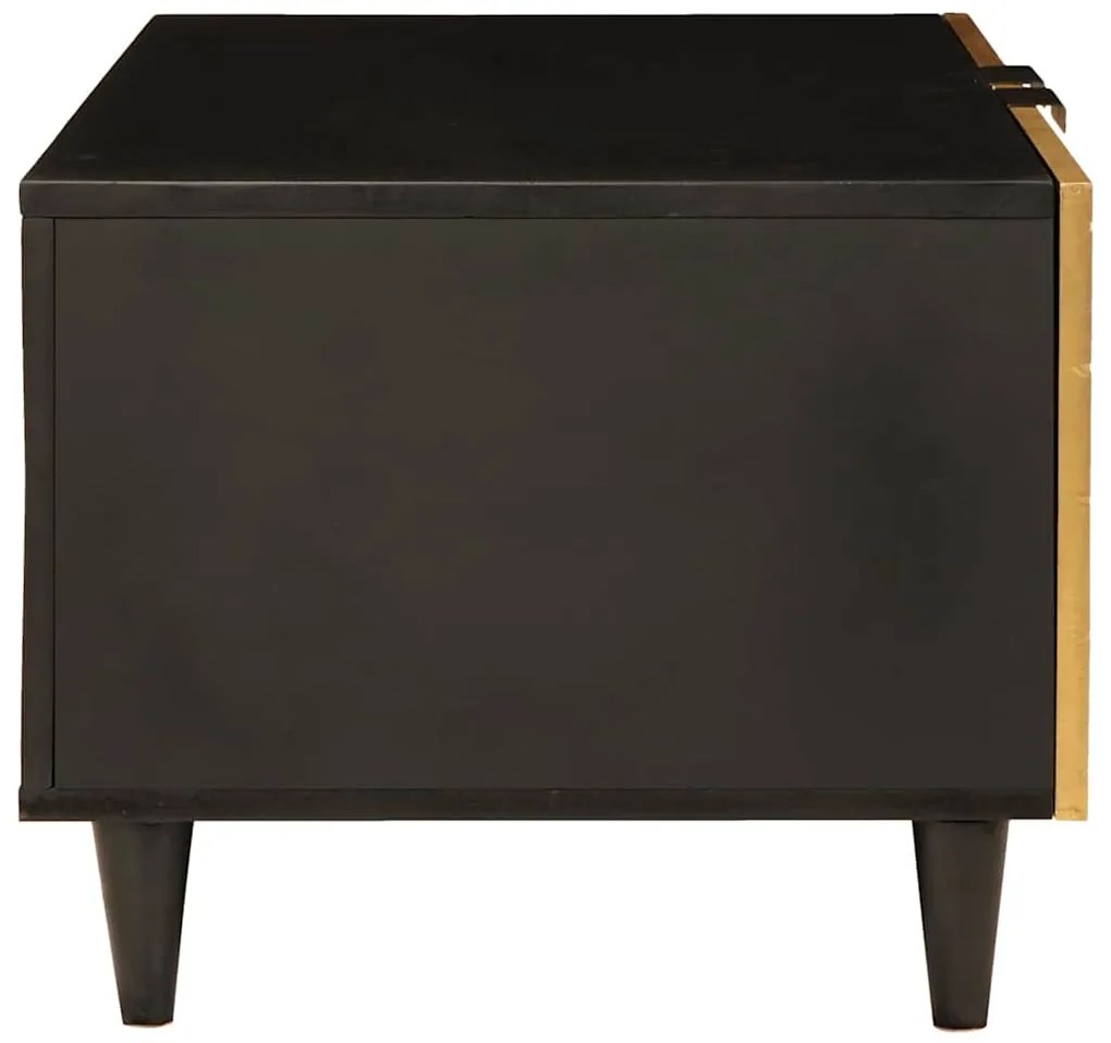 vidaXL Τραπεζάκι σαλονιού Μαύρο και Χρυσό 80 x 50 x 40 cm