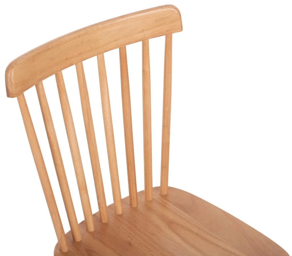 Σετ τραπεζαρίας LUCIEN C21183 5τμχ σε Φυσικό MDF TOP & Ξύλο Οξιάς 120x80x73 εκ.