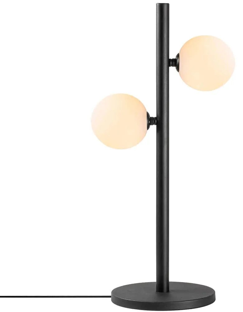 Φωτιστικό Επιτραπέζιο Domino 942FLG1809 26x18x52cm 2xG9 10W Black-White Opviq