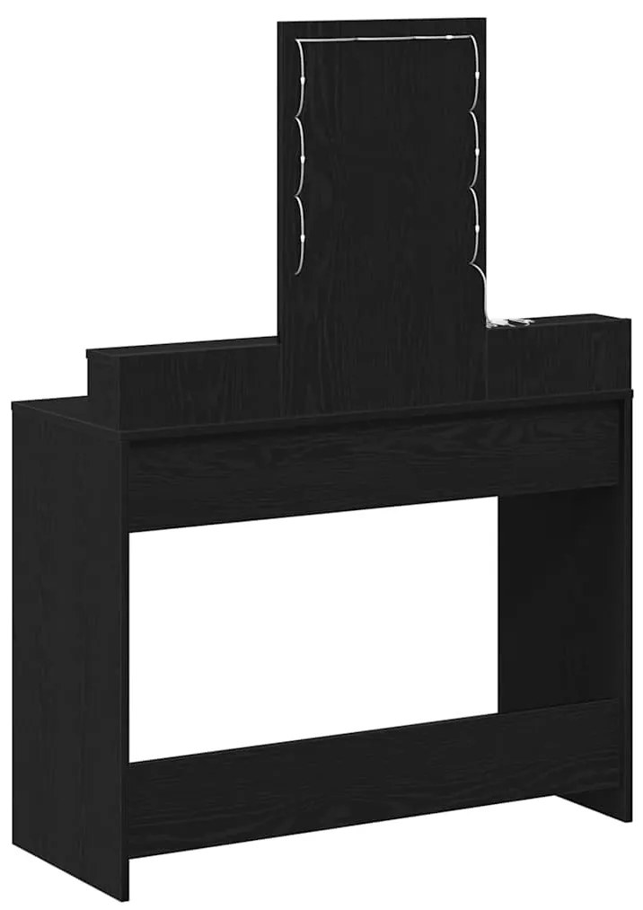 vidaXL Τραπέζι περιποίησης Μαύρο 100 x 41 x 140 εκ. Επεξεργασμένο ξύλο