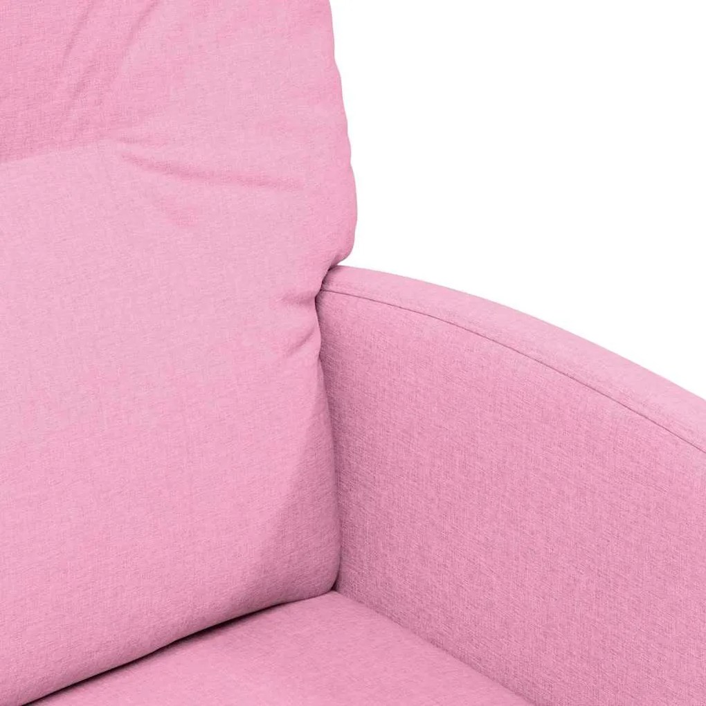 vidaXL Καρέκλες Φαγητού με Ρόδες 2 pcs Ροζ 57 x 67 x 95 εκ ύφασμα