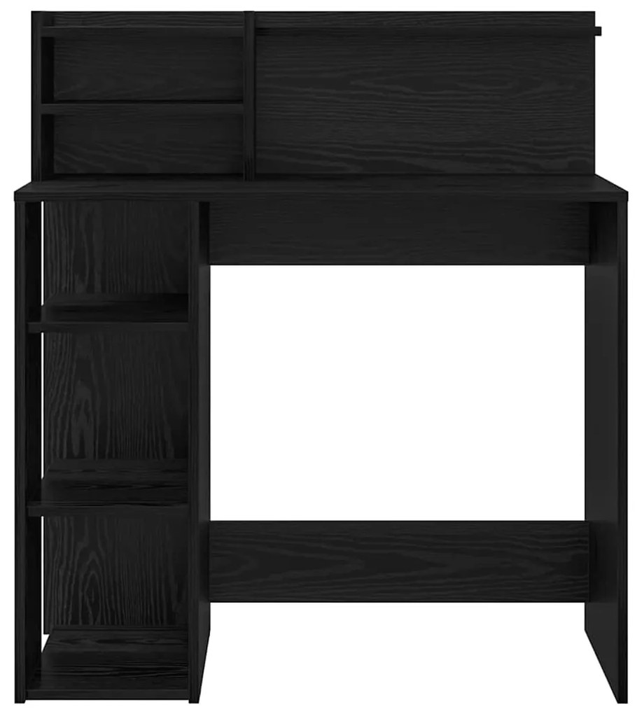 vidaXL Γραφείο Μαύρη Οξυά 90 x 48 x 101,5 εκ. Επεξεργασμένο ξύλο