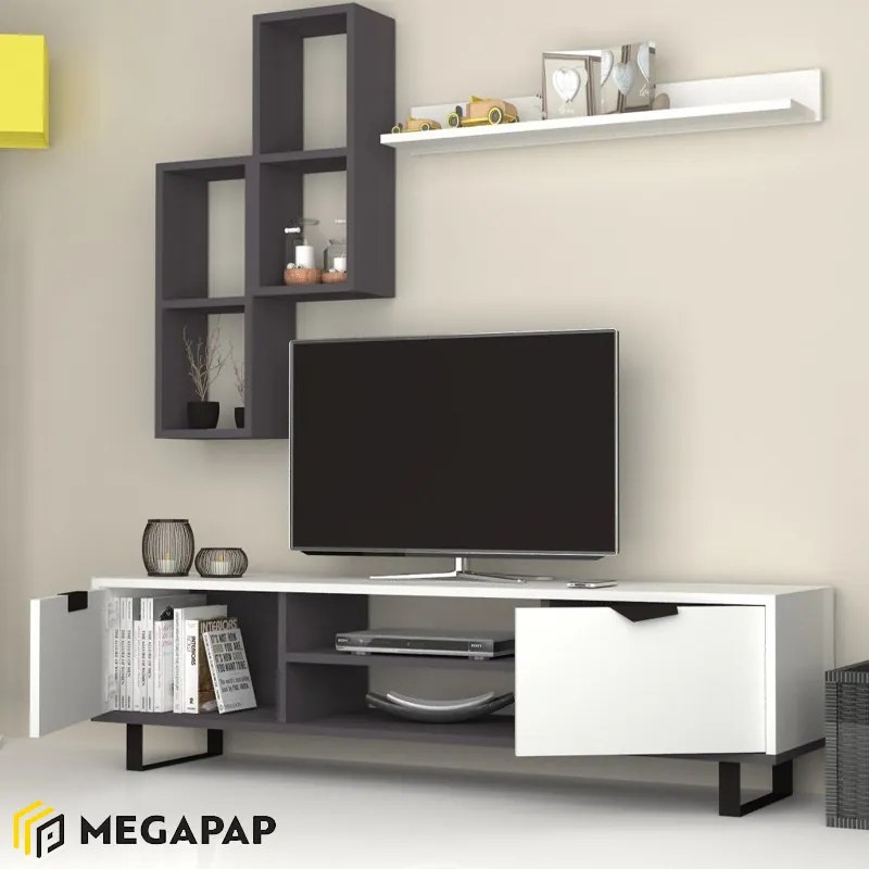 ΣΥΝΘΕΣΗ ΤΗΛΕΟΡΑΣΗΣ LONSA MEGAPAP ΧΡΩΜΑ ΛΕΥΚΟ 160X35X40ΕΚ.