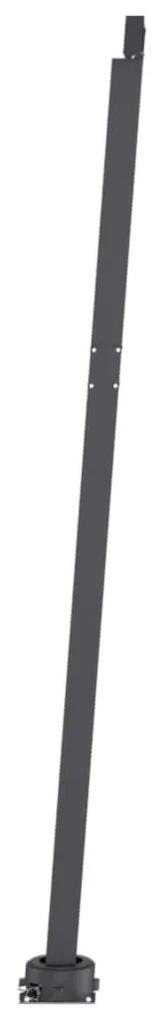 Τέντα Συρόμενη Χειροκίνητη με LED Πορτοκαλί/Καφέ 300 x 250 εκ. - Πολύχρωμο
