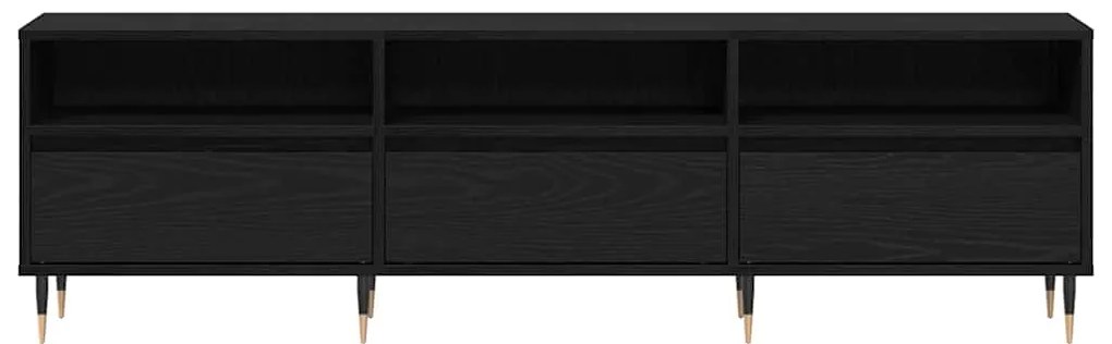 vidaXL Ντουλάπι TV Μαύρη δρυς 150 x 30 x 44.5 εκ. Επεξεργασμένο ξύλο
