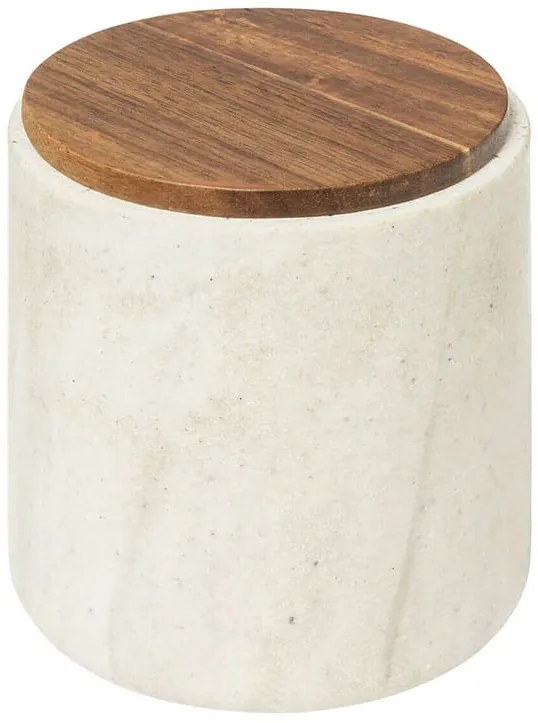 Δοχείο Οργάνωσης Make up Como 5five με καπάκι και διαστάσεις 10x10x11cm - Ιvory