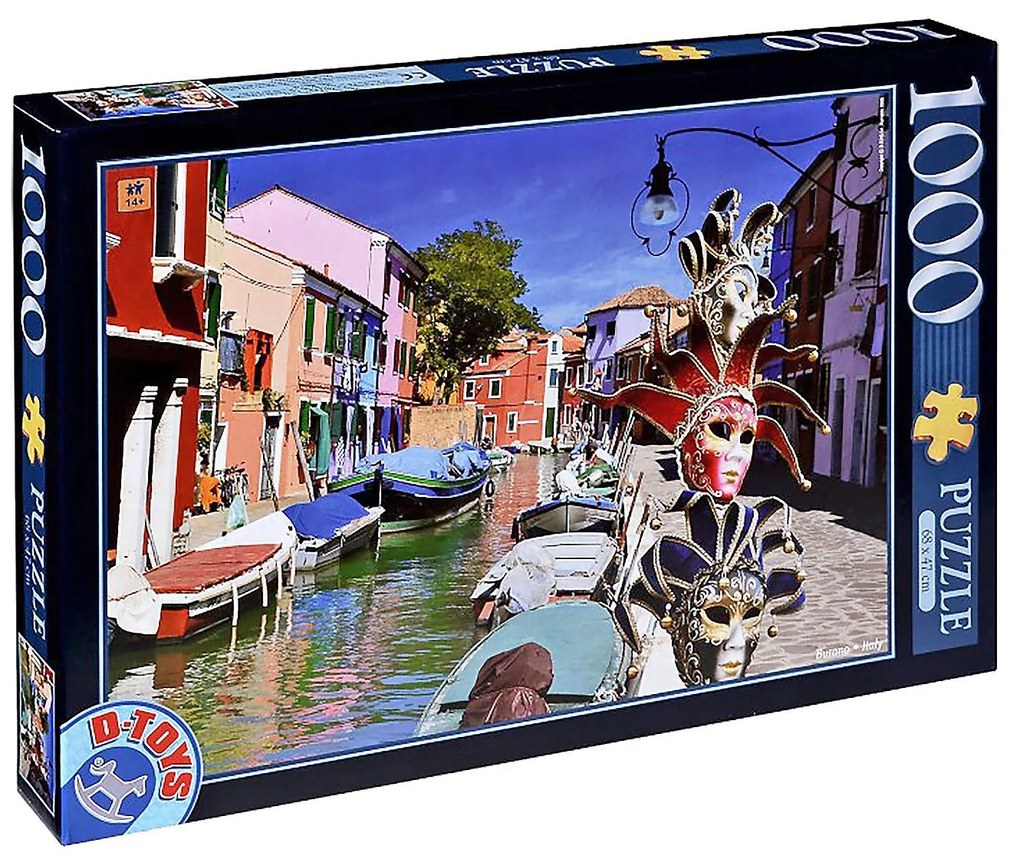 Παζλ 1000 τεμ burano ιταλία 39x27cm D-Toys 69-1833